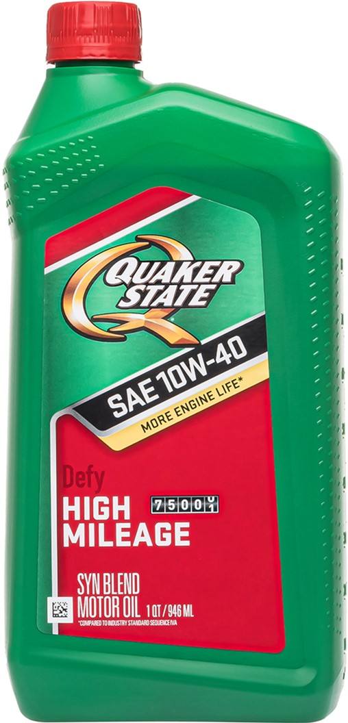 Олива моторна QUAKER STATE 10W-40 Defy Synthetic Blend High Mileage 0,946 л